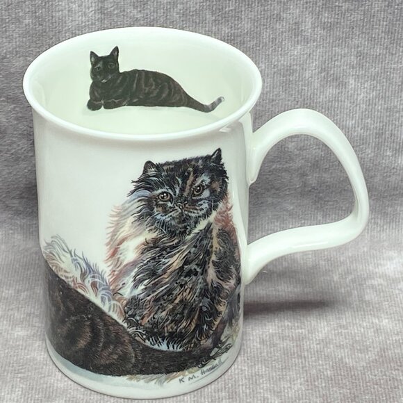 Cats Galore Mug Roy Kirkham England 2005 Fine Bone China 12oz Cup K.M. Hassall - Picture 1 of 11